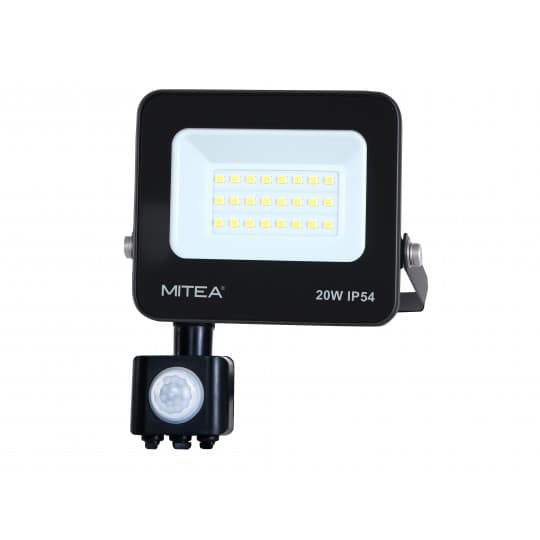 Reflektor LED CRNI smd 20W sa senzorom M490020- RLS IP54 6500K 1600 (lm) Mitea