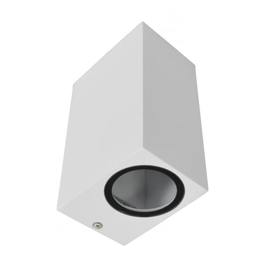 Lampa zidna baštenska bijela M952020 2xGU10 kocka IP44 150x90x65 mm Mitea