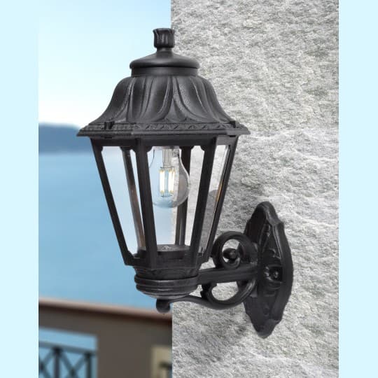 Lampa zidna vanjska S BISSO/ANNAIP55 1xE27 Crna Fumagalli 900130