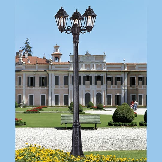 Lampa stubna spoljna S GIGI/BISSO/ANNA 3L crna Fumagalli IP55 3xE27 Ø245mm x W560 x H2090mm