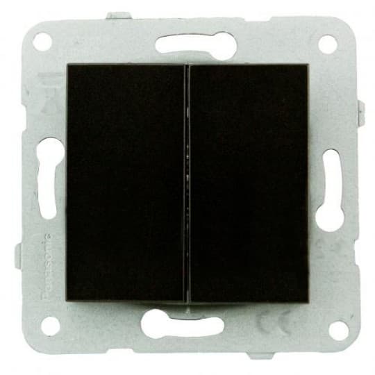 Prekidač Panasonic serijski crni vijčani10A 250V WKTT0009-2BL EU4 Karre Plus