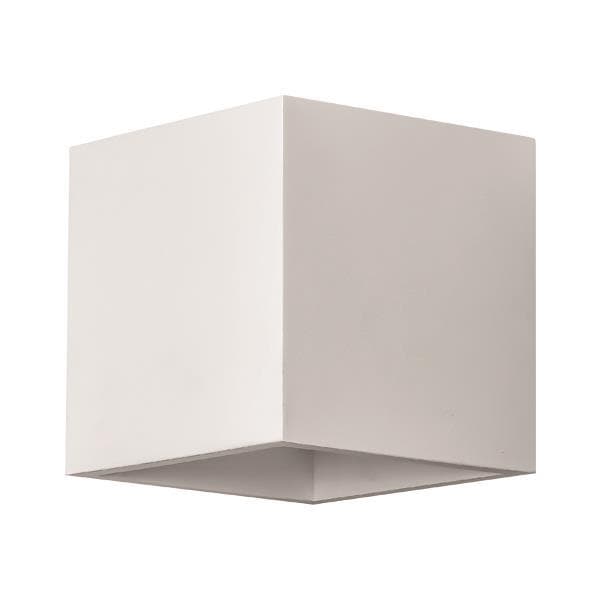 Lampa LED zidna dizajn GIPS bijela kocka CUBE G9 1x6W 150x140x150