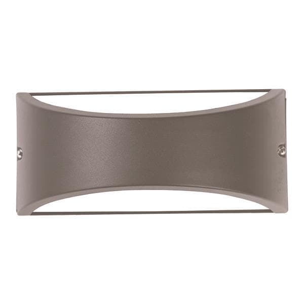 Lampa zidna vanjska oval E27 max 10W IP54 siva 220x99x100mm