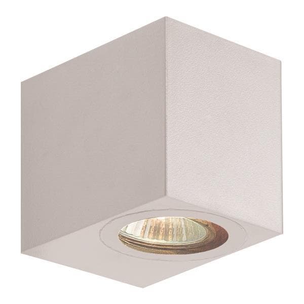 Lampa vanjska LED 1xGu10 BIJELA KOCKA IP54