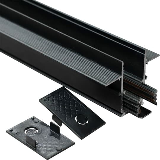 Šina Magnetna 1m 12mm slim ugradna (za namestaj) crna za 48V LED